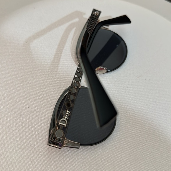 CHRISTIAN Dior Diorama Mini Round Cat Eye
Black Dark Gray Lens NEW - Picture 7 of 16